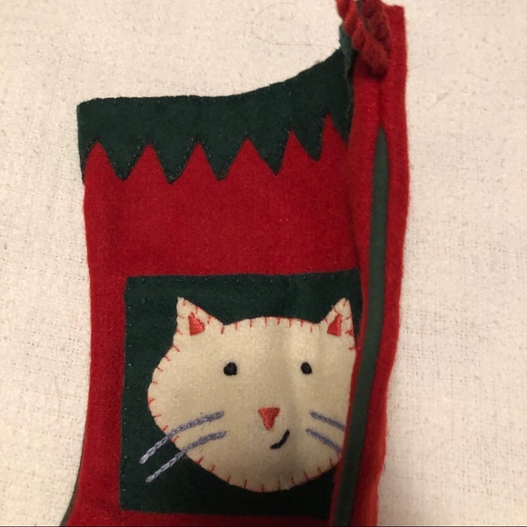SET Cat & Mouse Wool Christmas Holiday Xmas Pet Stockings - Cost Plus Market - Picture 6 of 16